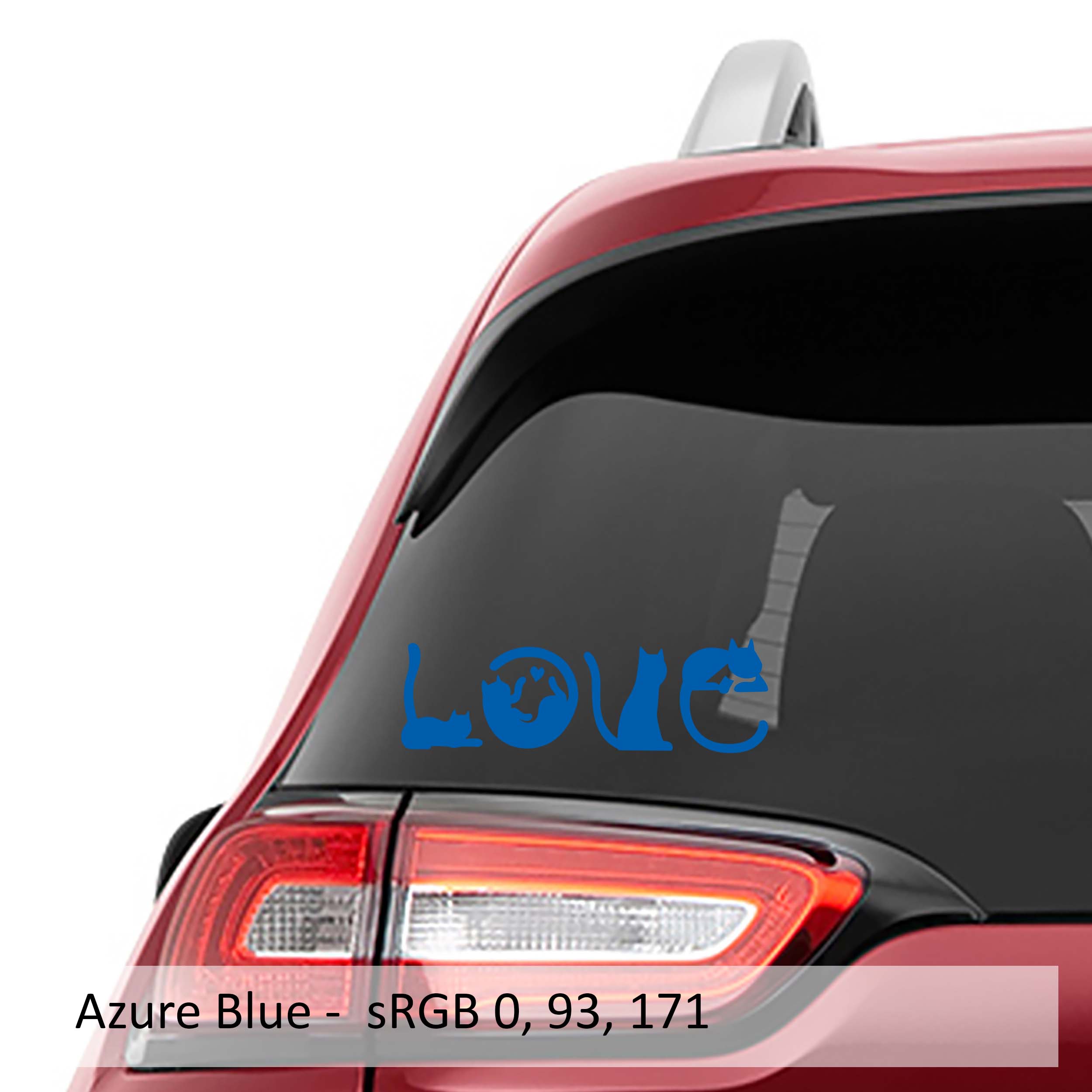 Love Cats - Cats Spell Out Love Vinyl Decal