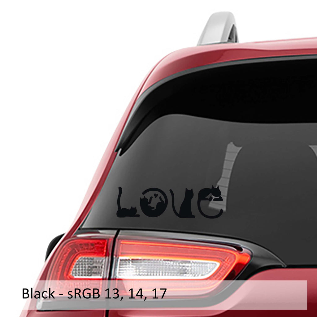 Love Cats - Cats Spell Out Love Vinyl Decal