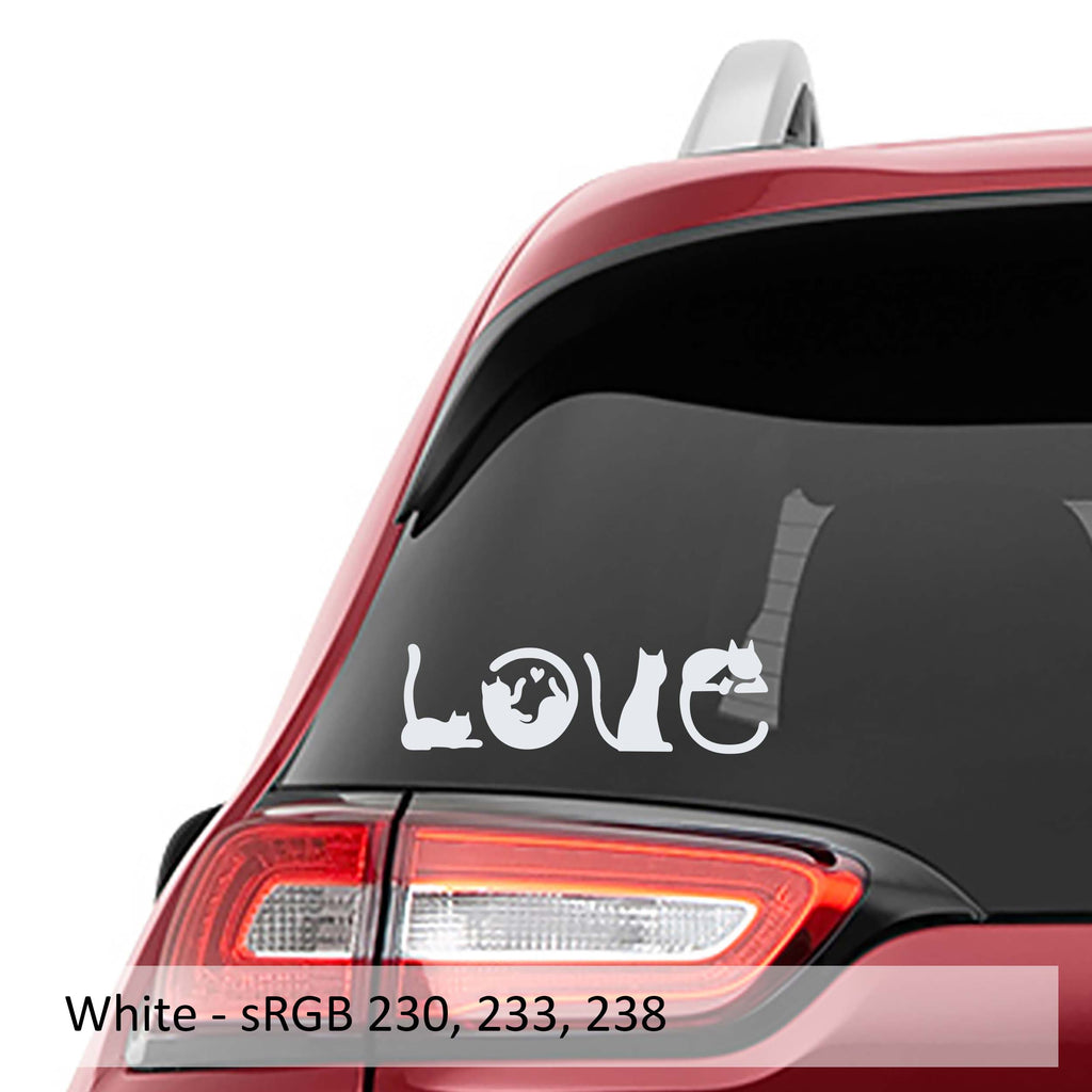 Love Cats - Cats Spell Out Love Vinyl Decal