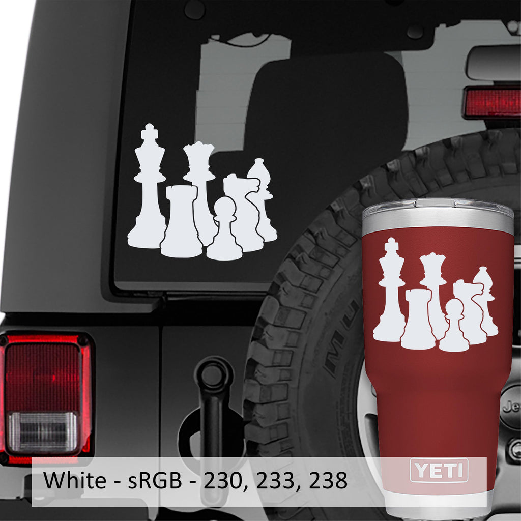 Chess Pieces Vinyl Decal Sticker