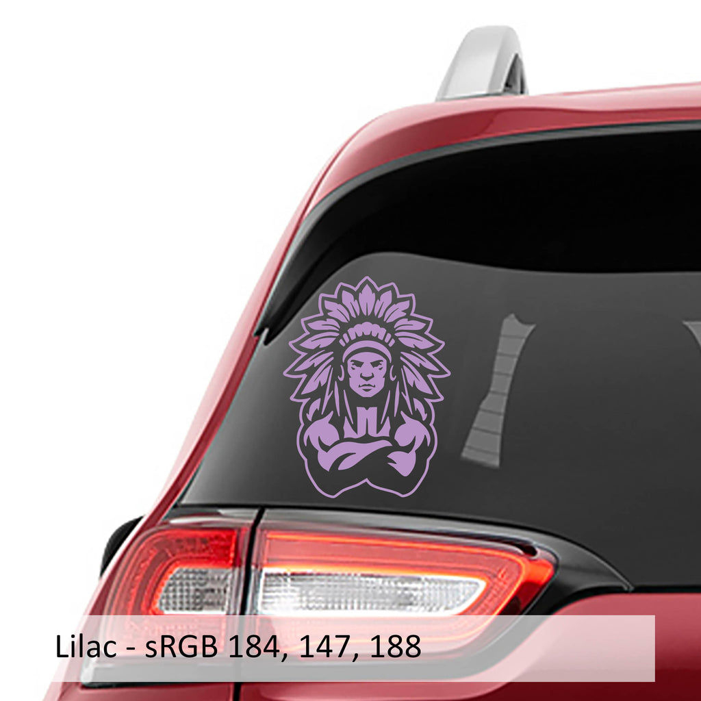 Native American Indian Chieftain Feather Head Dress Vinyl Decal Sticker