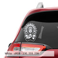 Native American Indian Chieftain Feather Head Dress Vinyl Decal Sticker