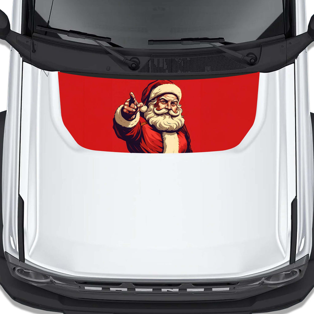 Santa Wants You Christmas Hood Vinyl Decal Fits Ford Bronco 2021+