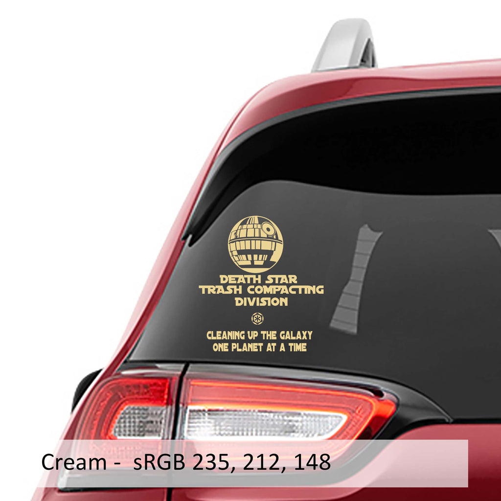 Death Star Trash Compacting Division Vinyl Decal