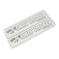Dirt Road Edition pair of fender decals with mountain road graphic and edition text on backing