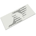 Distressed American flag two piece fender vent vinyl decal set in black for Jeep Wrangler JL Gladiator JT