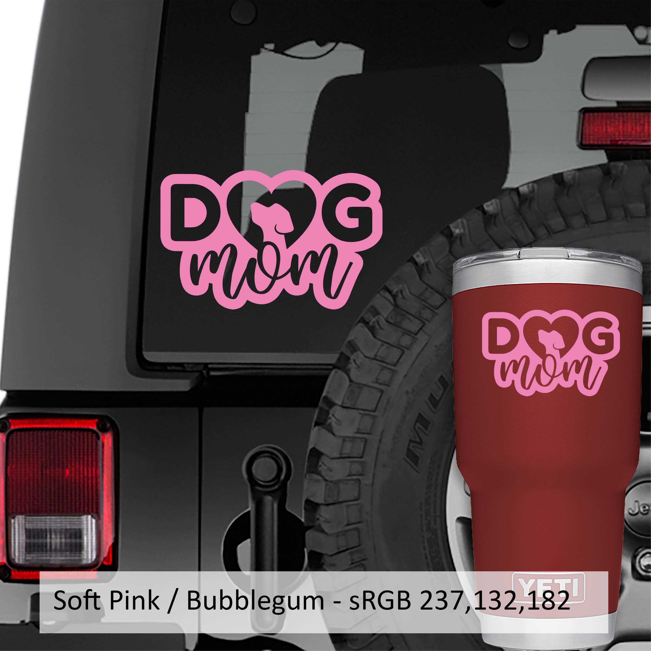 Dog Mom Vinyl Decal Sticker