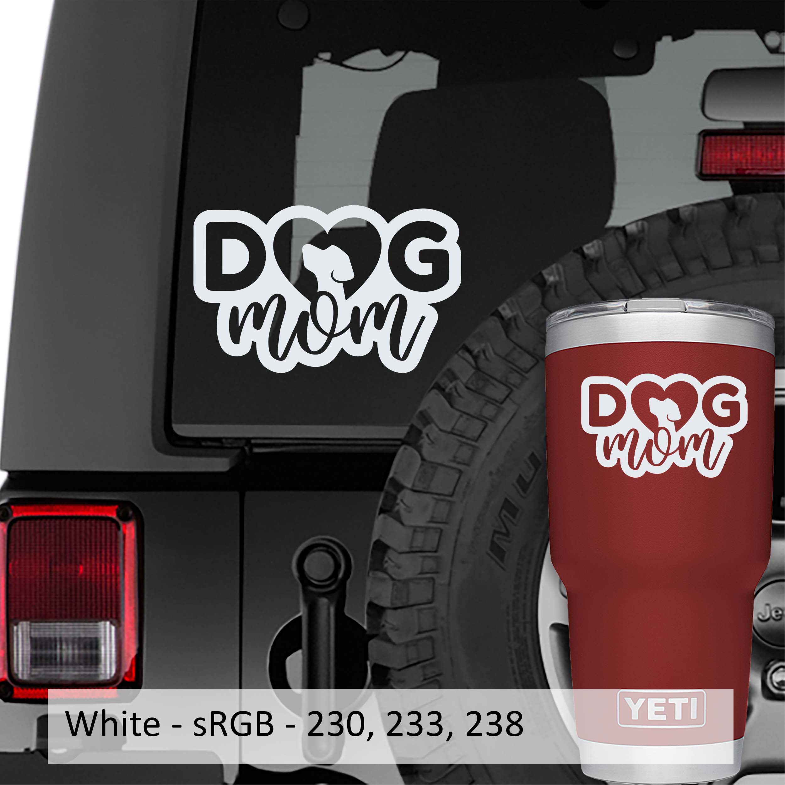 Dog Mom Vinyl Decal Sticker