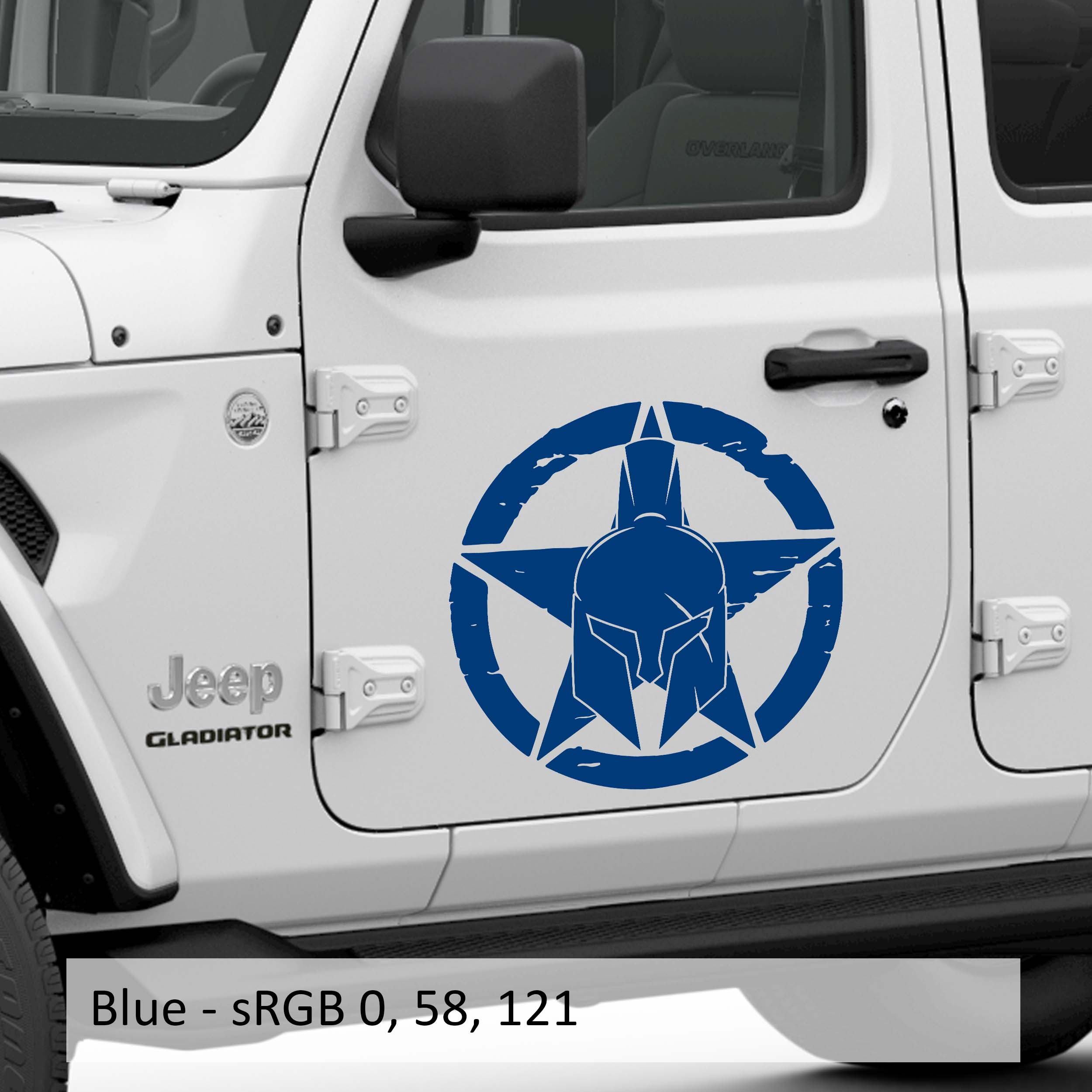 Distressed Gladiator Alpha Romeo Military Star Vinyl Decal