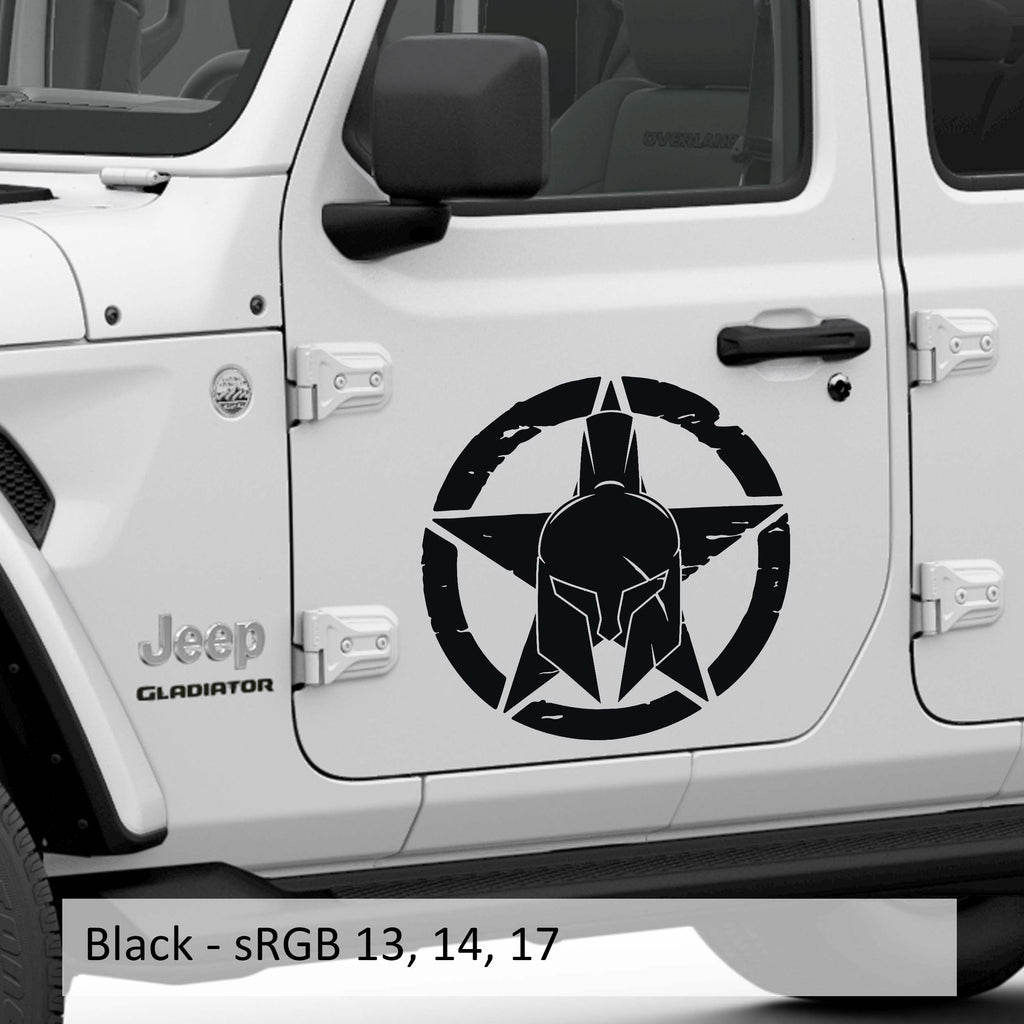 Distressed Gladiator Alpha Romeo Military Star Vinyl Decal