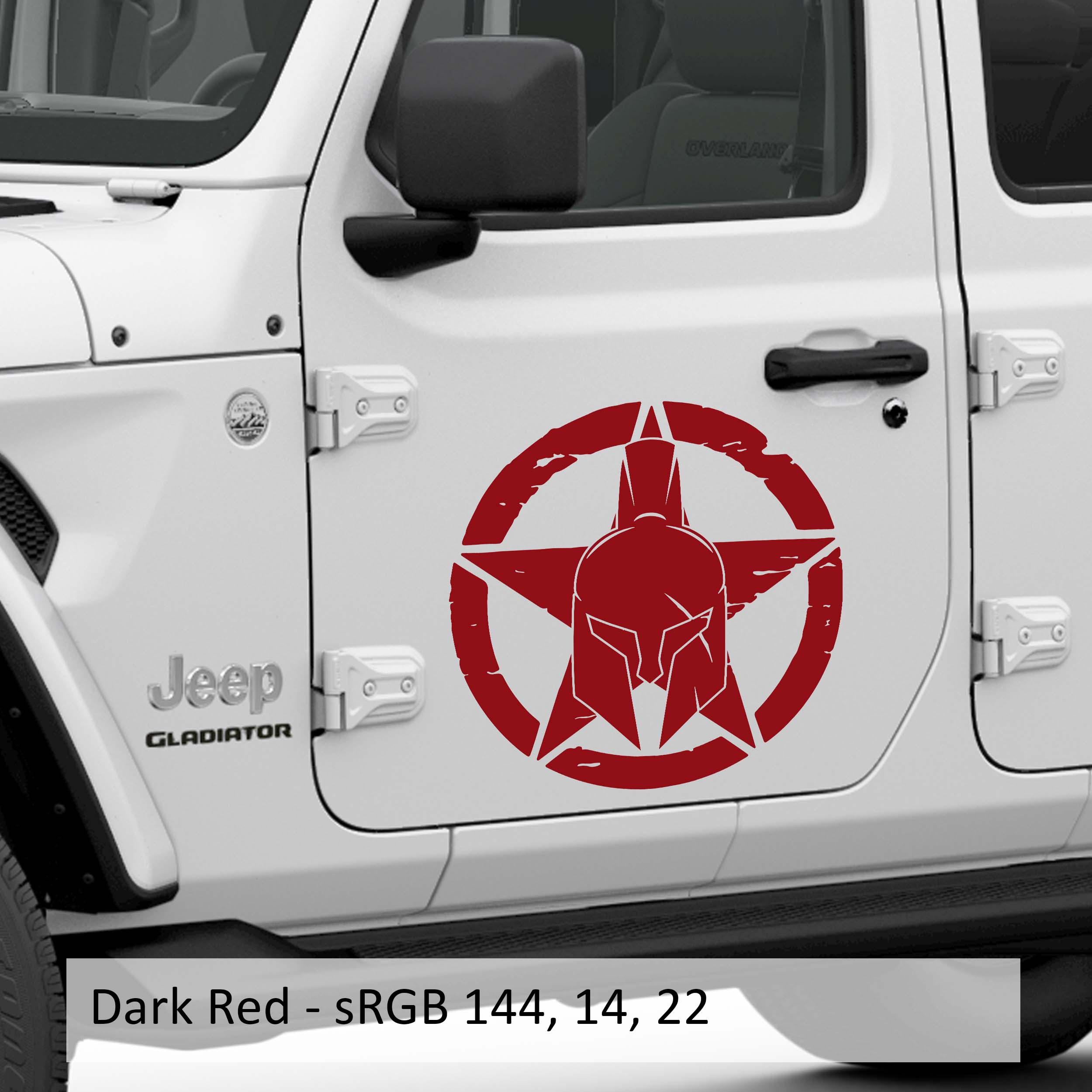 Distressed Gladiator Alpha Romeo Military Star Vinyl Decal