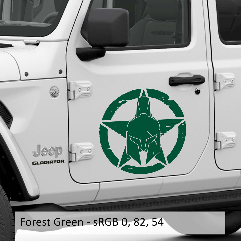 Distressed Gladiator Alpha Romeo Military Star Vinyl Decal