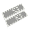 Distressed Alpha Romeo star bedside stripe decal pair flat graphic for Jeep Wrangler