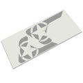 Distressed Alpha Romeo Freedom Star fender vent vinyl decal in black for Jeep Wrangler JL Gladiator JT