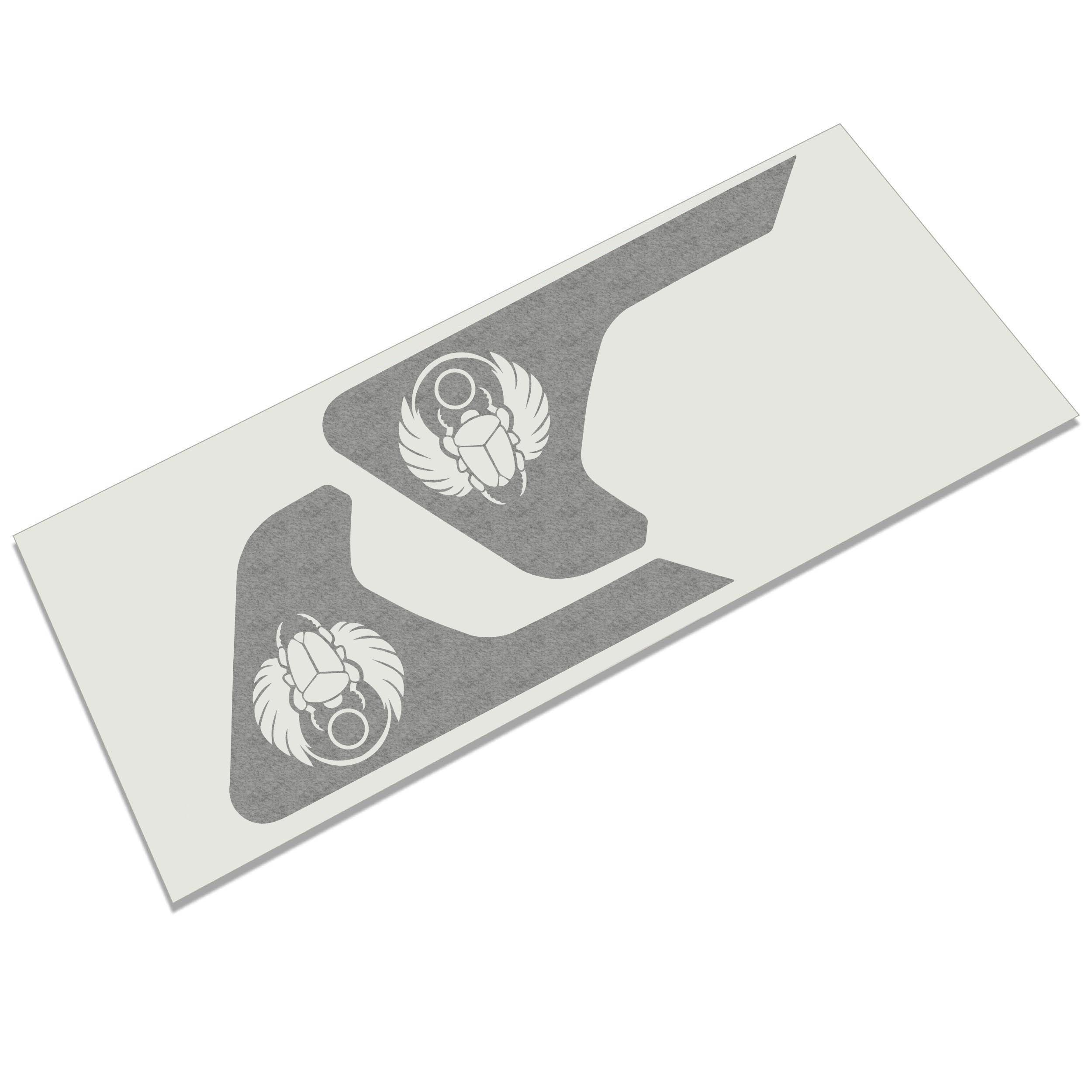Black Egyptian scarab blackout fender vent vinyl decal graphic for Jeep Wrangler JL Gladiator JT