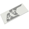 Fleur De Lis fender vent vinyl decal vector art with classic French heraldic lily silhouette on plain field