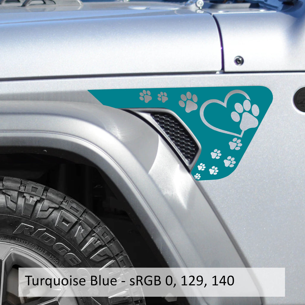 Fur Baby Love Vent Vinyl Decal - Fits Jeep Wrangler JL/Jeep Gladiator JT 2018 - 2023