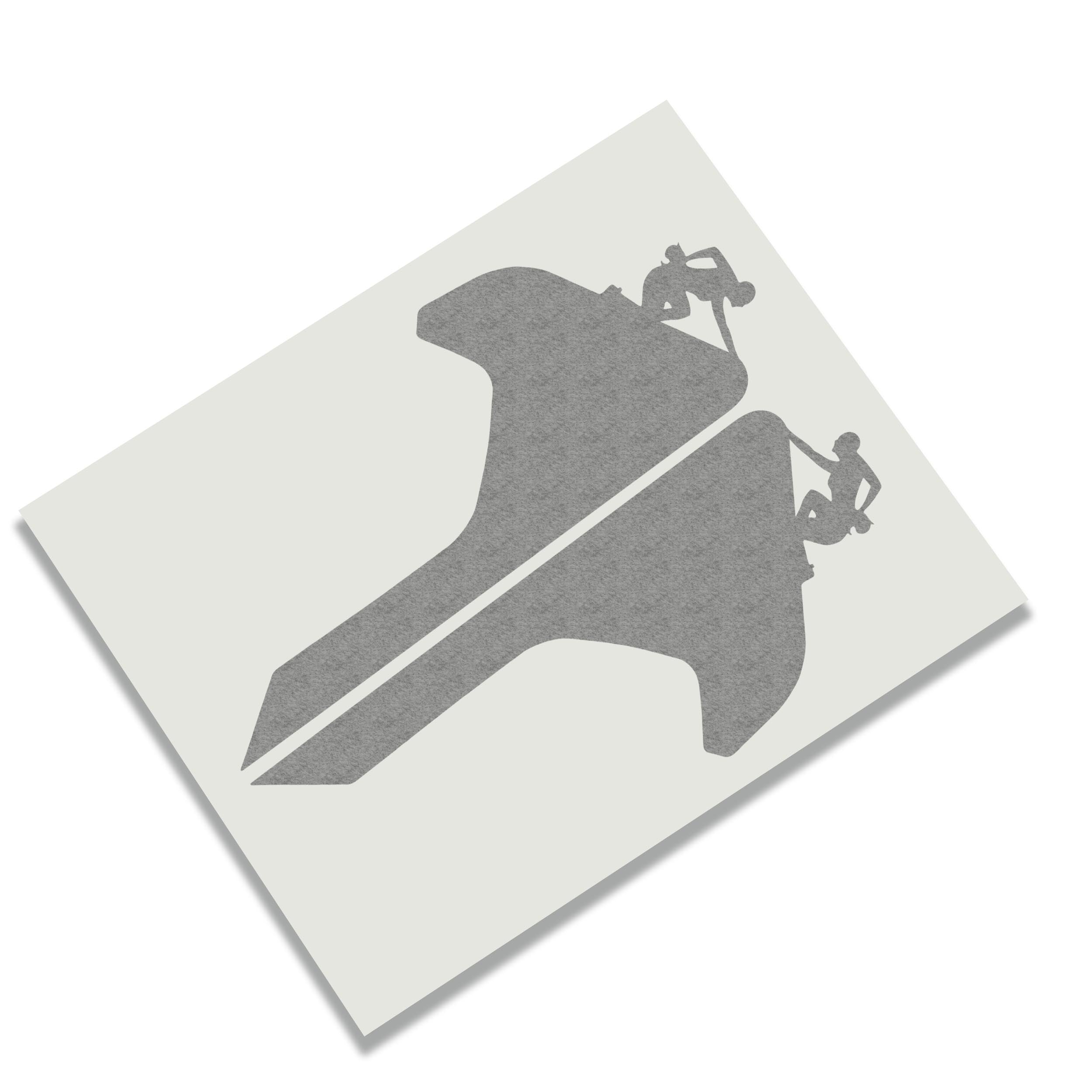 Female rock climber v3 2pc fender vent decal layout sheet for JL JLU Wrangler Gladiator JT