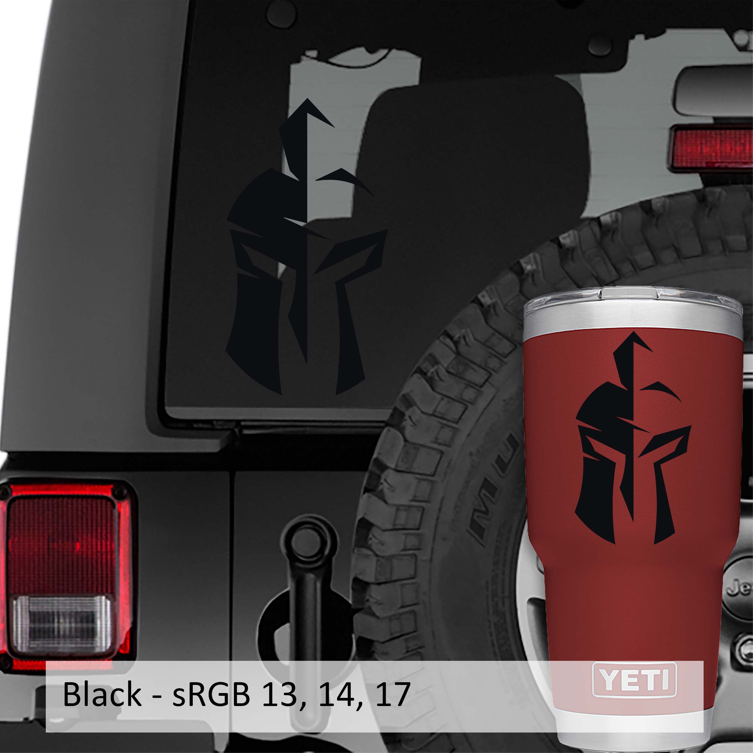 Spartan Gladiator Helmet Design Vinyl Decal