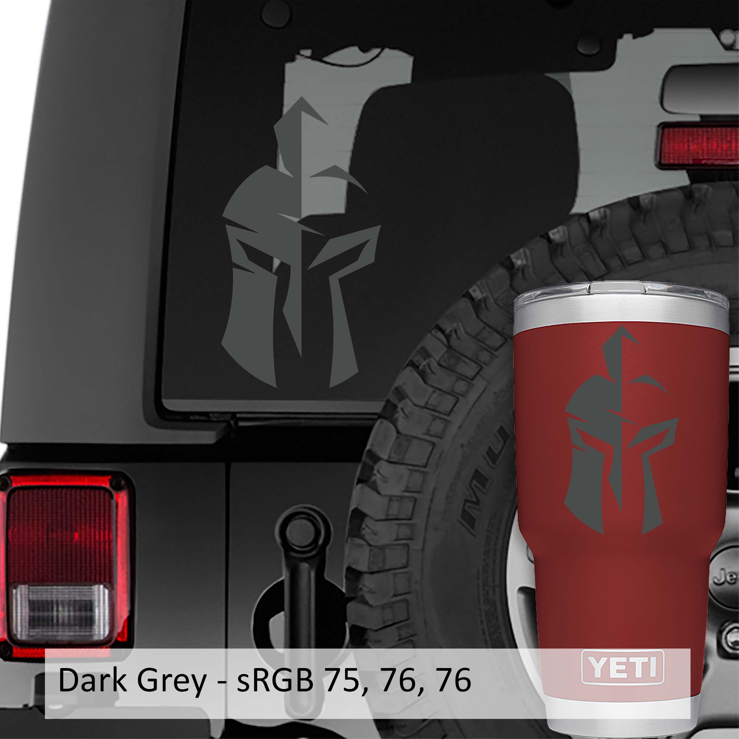 Spartan Gladiator Helmet Design Vinyl Decal