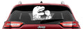 Godzilla Eating Stick figure Graww Vinyl Decal