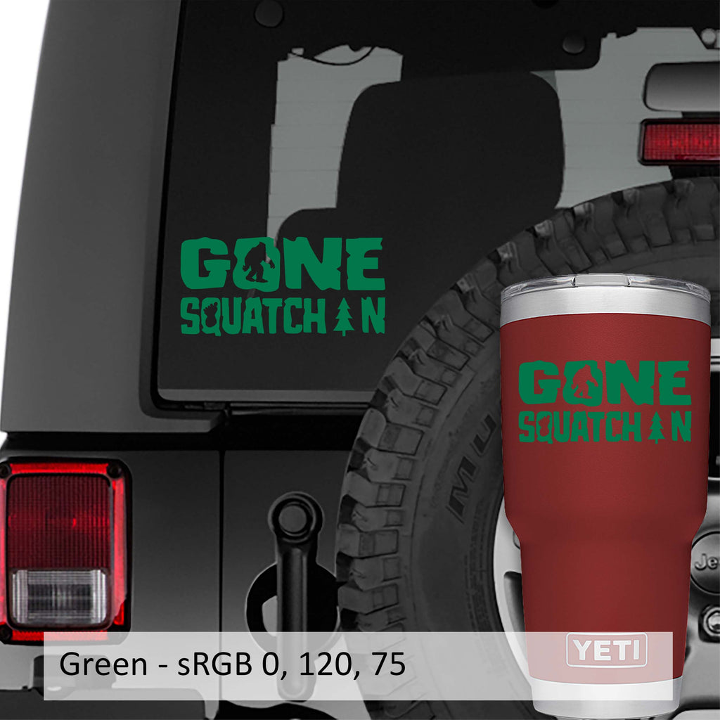 Bigfoot Gone Squatchin Vinyl Decal