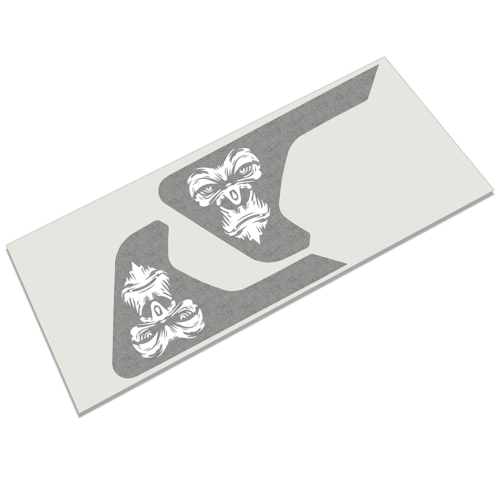 Black gorilla face fender vent decal flat layout for Jeep Wrangler JL Gladiator JT side vents