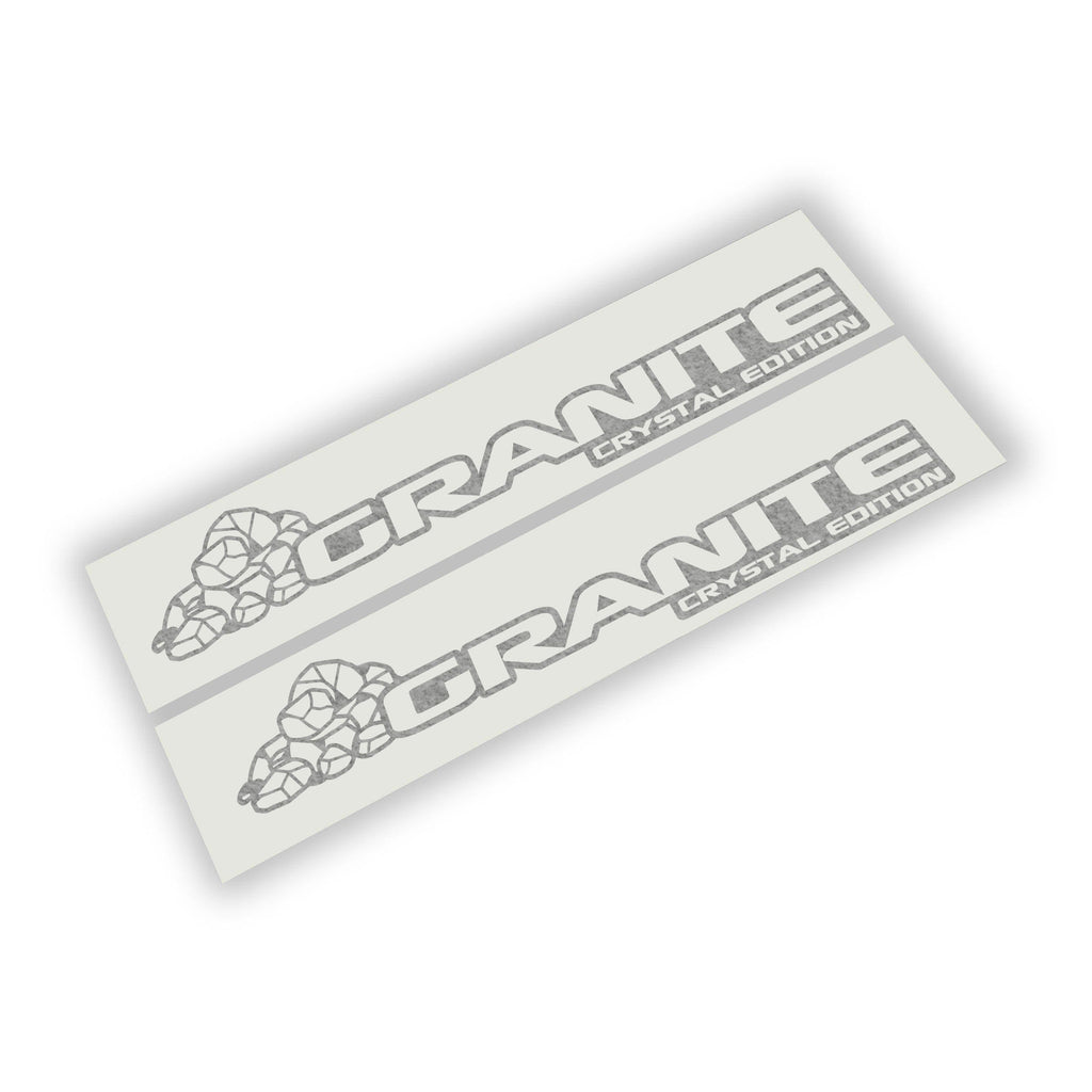 Granite Crystal Edition rock icon paired fender decal for Jeep Wrangler JL and Gladiator JT hood