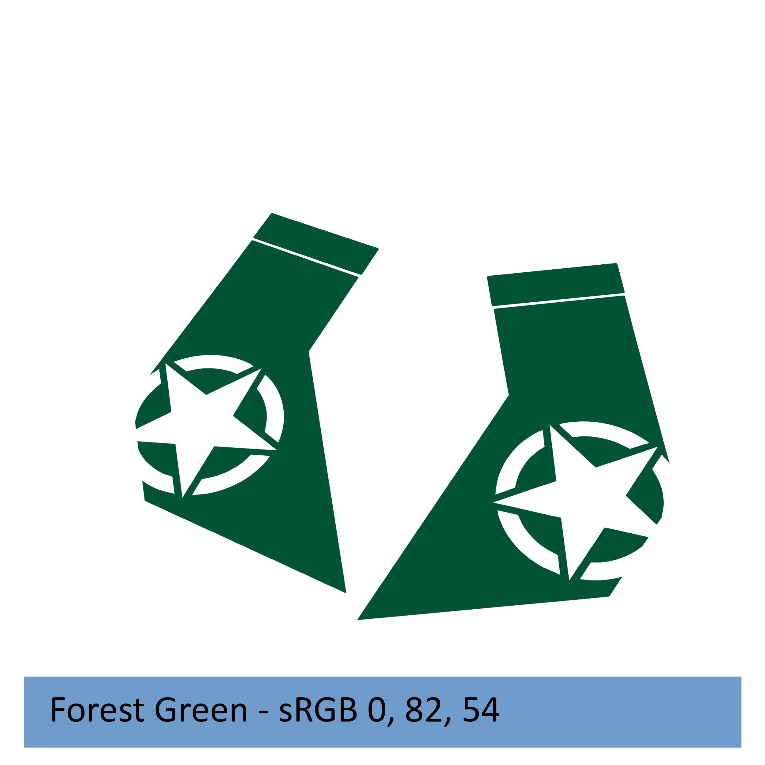 Forest green Alfa Romeo star bodyside decal for 2020+ Jeep Gladiator JT cab side graphic