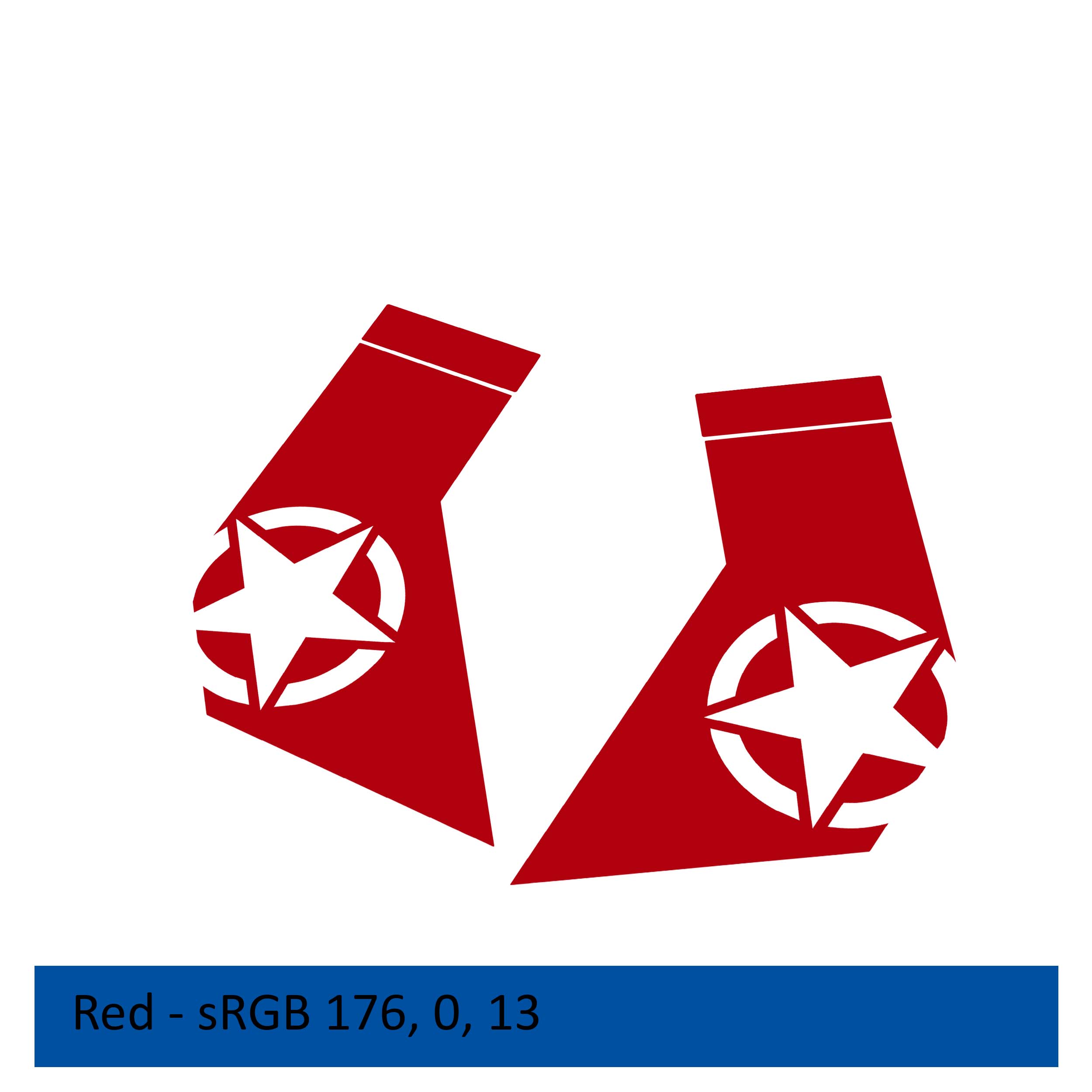 Red Alfa Romeo star bodyside decal for 2020+ Jeep Gladiator JT cab side panel graphic