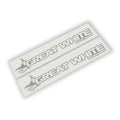Great White Edition Jeep Wrangler JL Gladiator JT fender decal pair shown applied to side hood