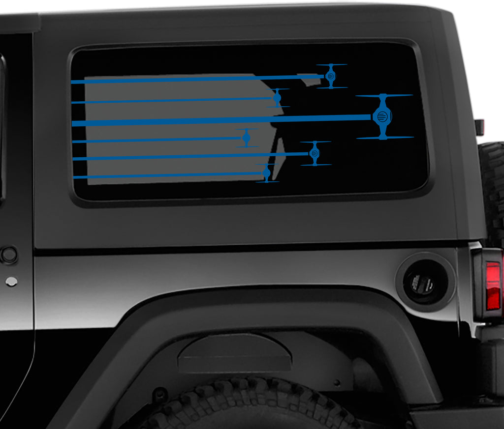  Tie Fighter Formation Squadron Vehicle Stripe Vinyl Decal
