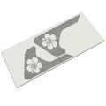 Black hibiscus flower fender vent decal pair on white backing for Jeep Wrangler JL Gladiator JT