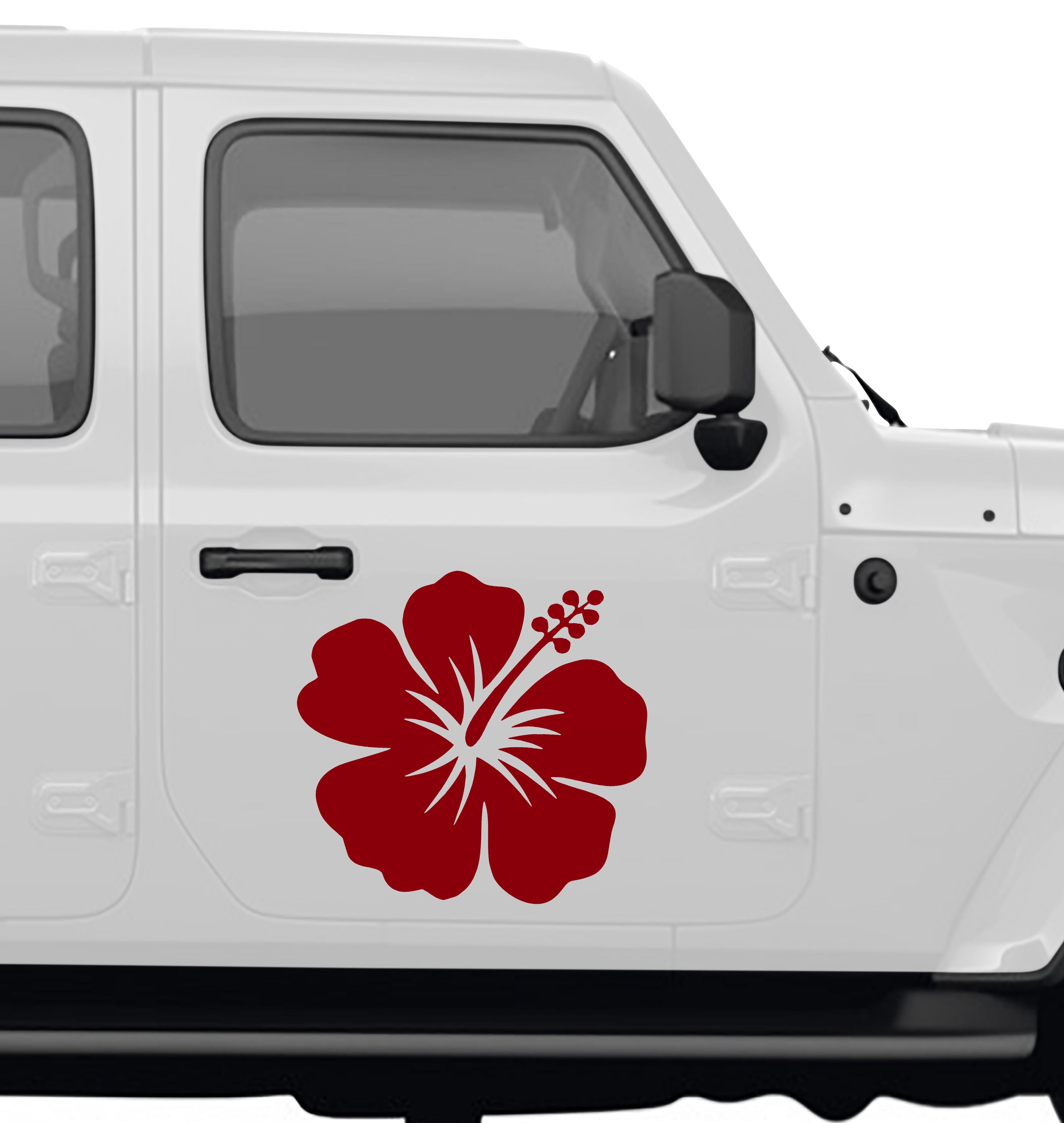 Hibiscus Hawaiian Flower Vinyl Transfer Decal