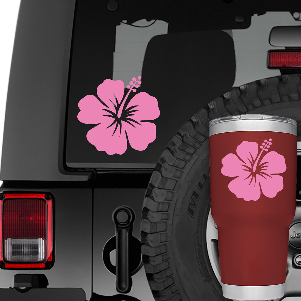 Hibiscus Hawaiian Flower Vinyl Transfer Decal