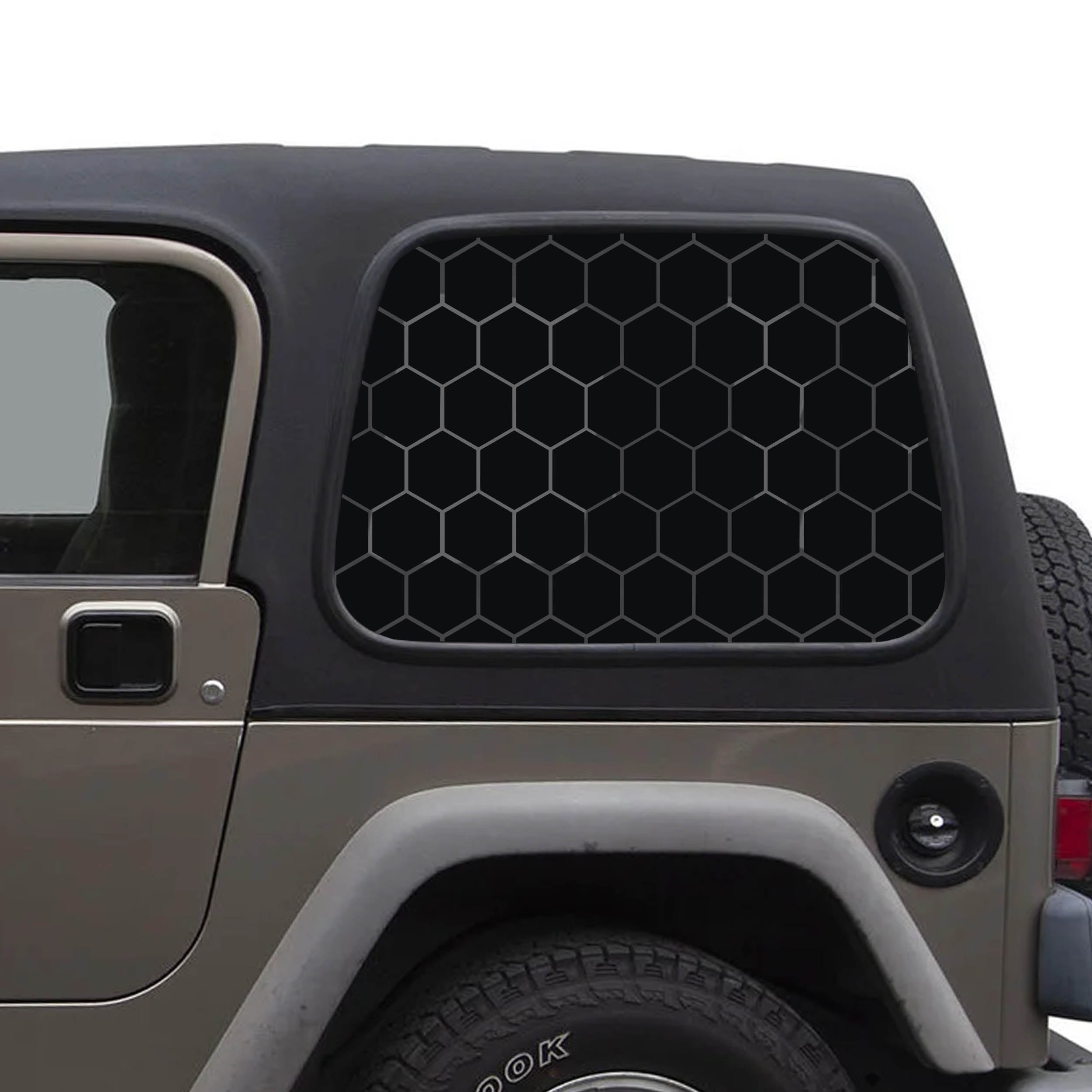 Honeycomb Hexagon Window Decal Set - Fits Jeep Wrangler TJ Hardtop 1997 - 2006