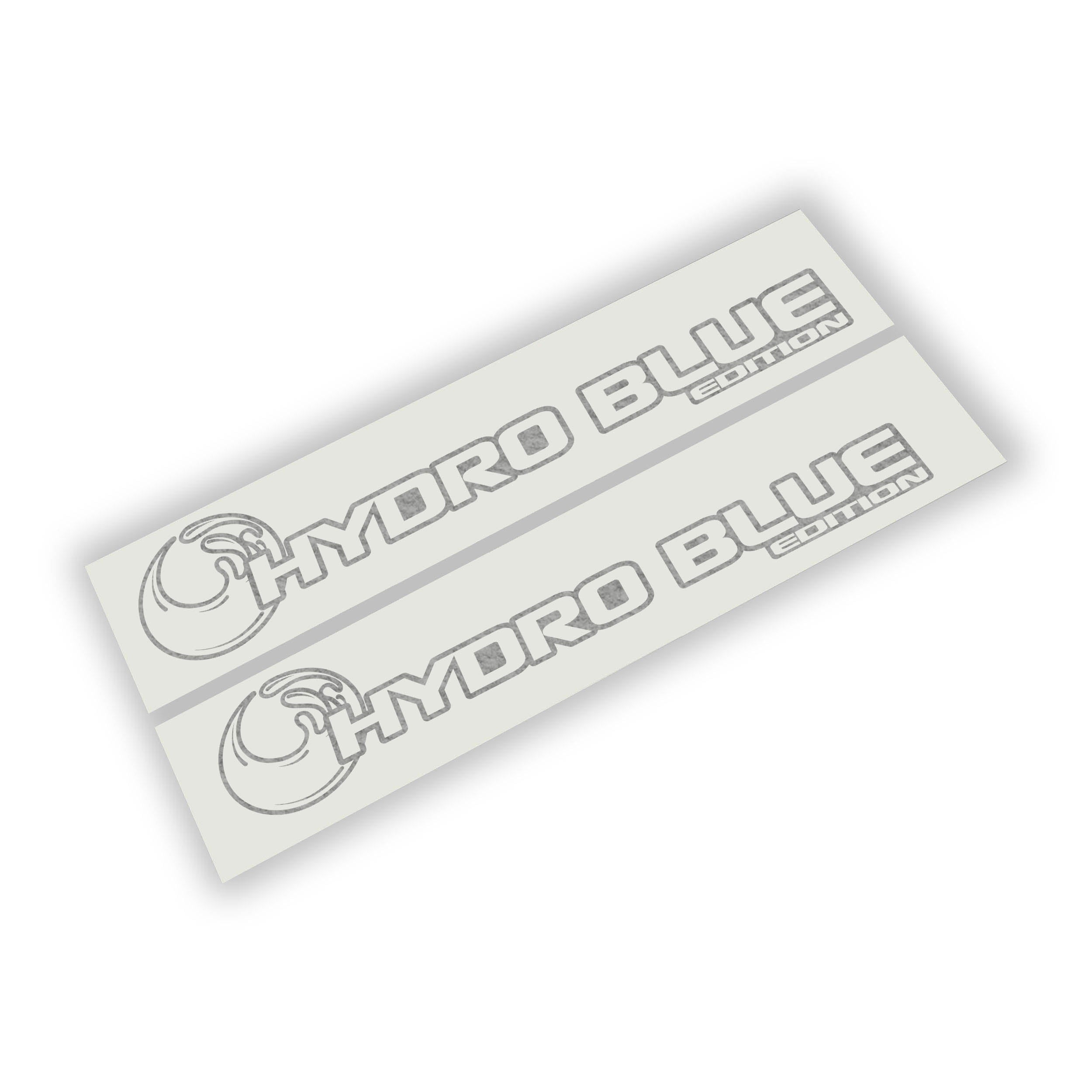 Hydro Blue Edition wave icon paired fender decal set for Jeep Wrangler JL and Gladiator JT hood