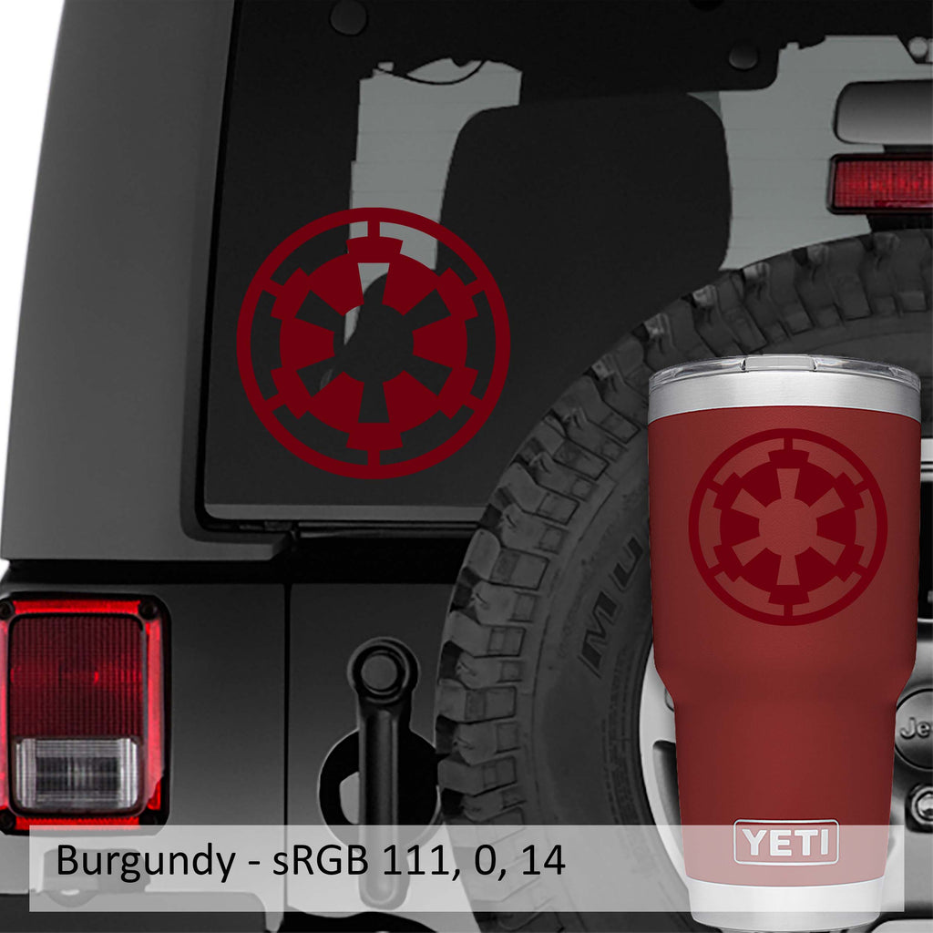 Galactic Empire Imperial Signet Cog Logo Vinyl Decal