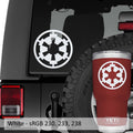 Galactic Empire Imperial Signet Cog Logo Vinyl Decal