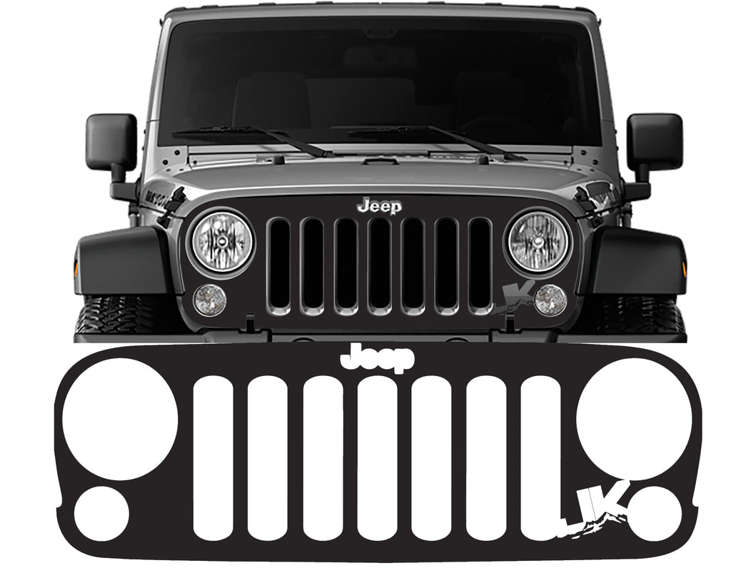 JK/JKU 07 - 18 Grille Vinyl Decal Overlay