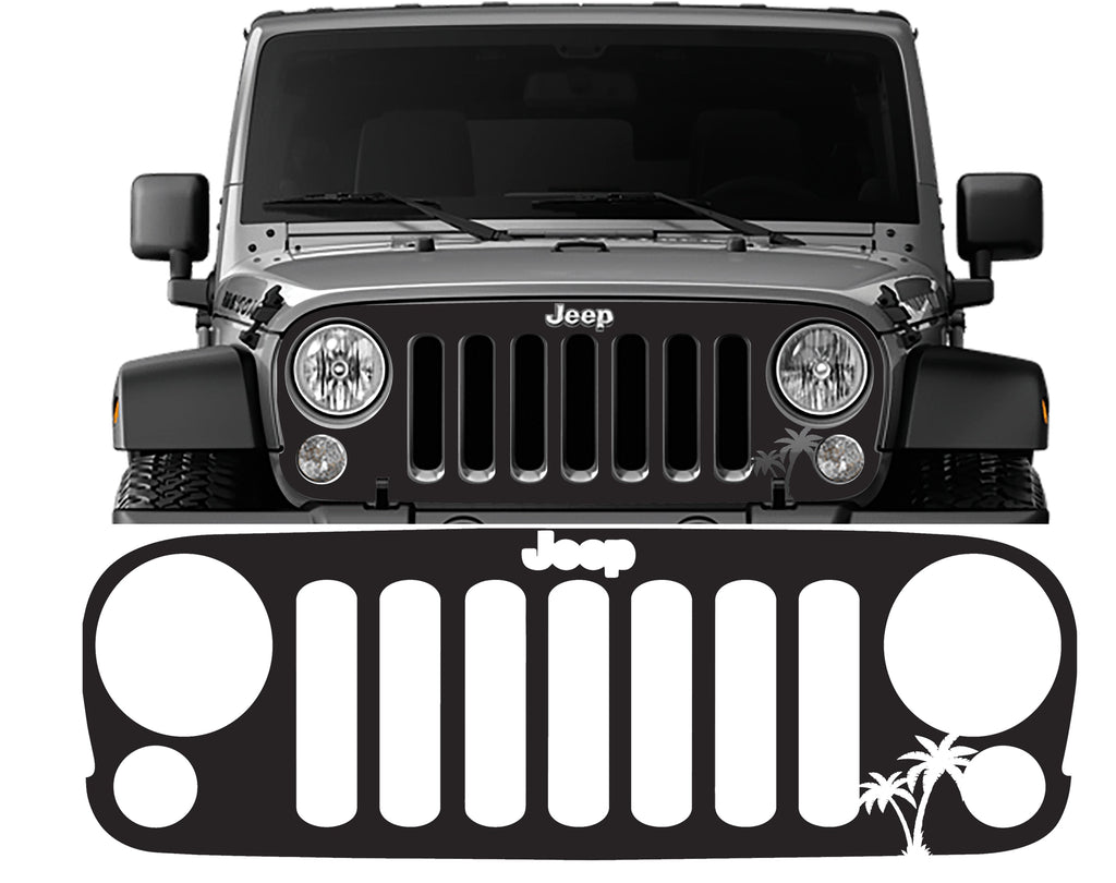 JK/JKU 07 - 18 Grille Vinyl Decal Overlay