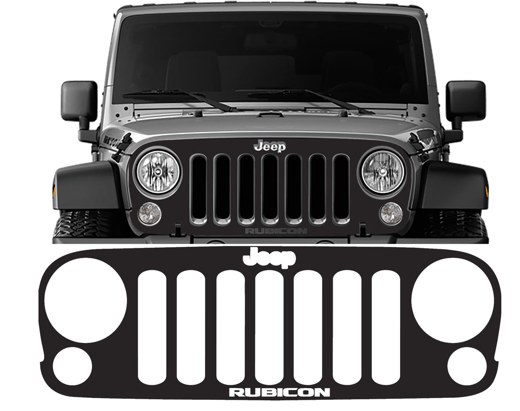 JK/JKU 07 - 18 Grille Vinyl Decal Overlay