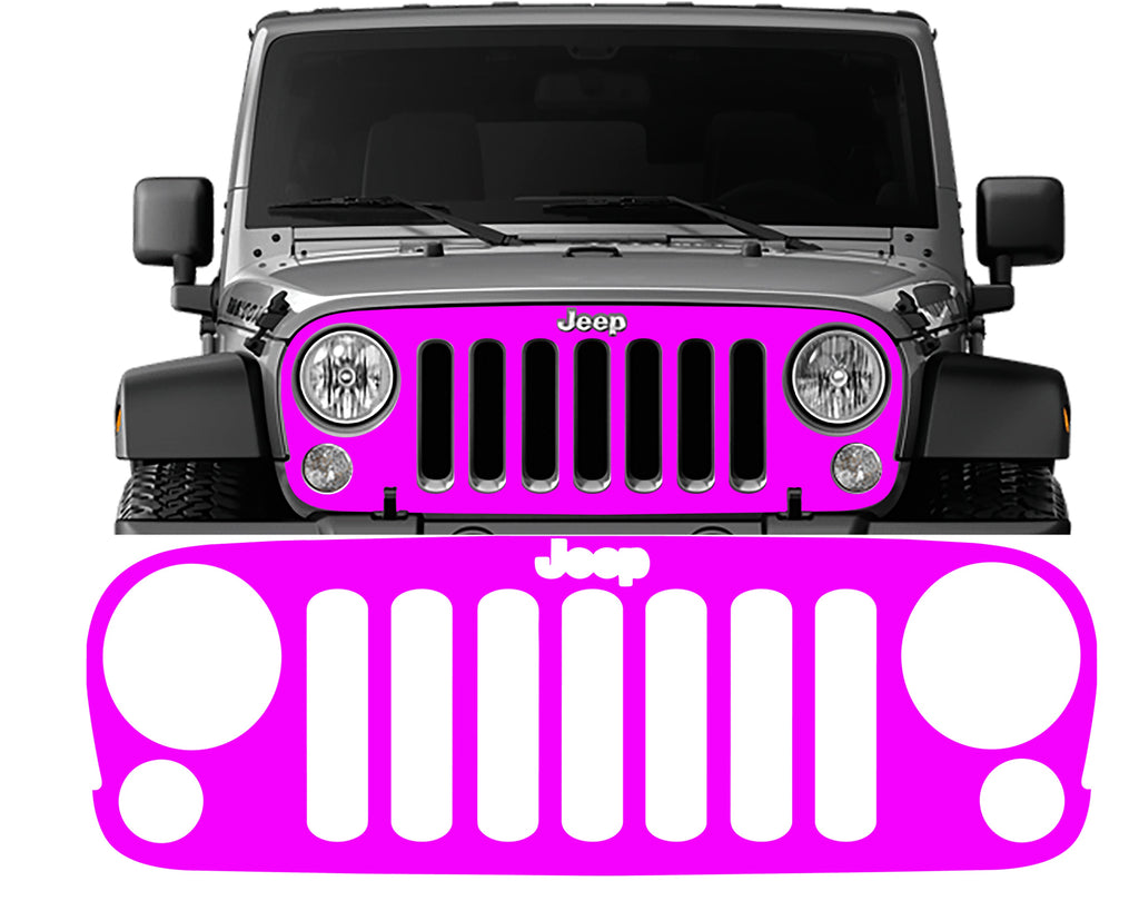 JK/JKU 07 - 18 Grille Vinyl Decal Overlay