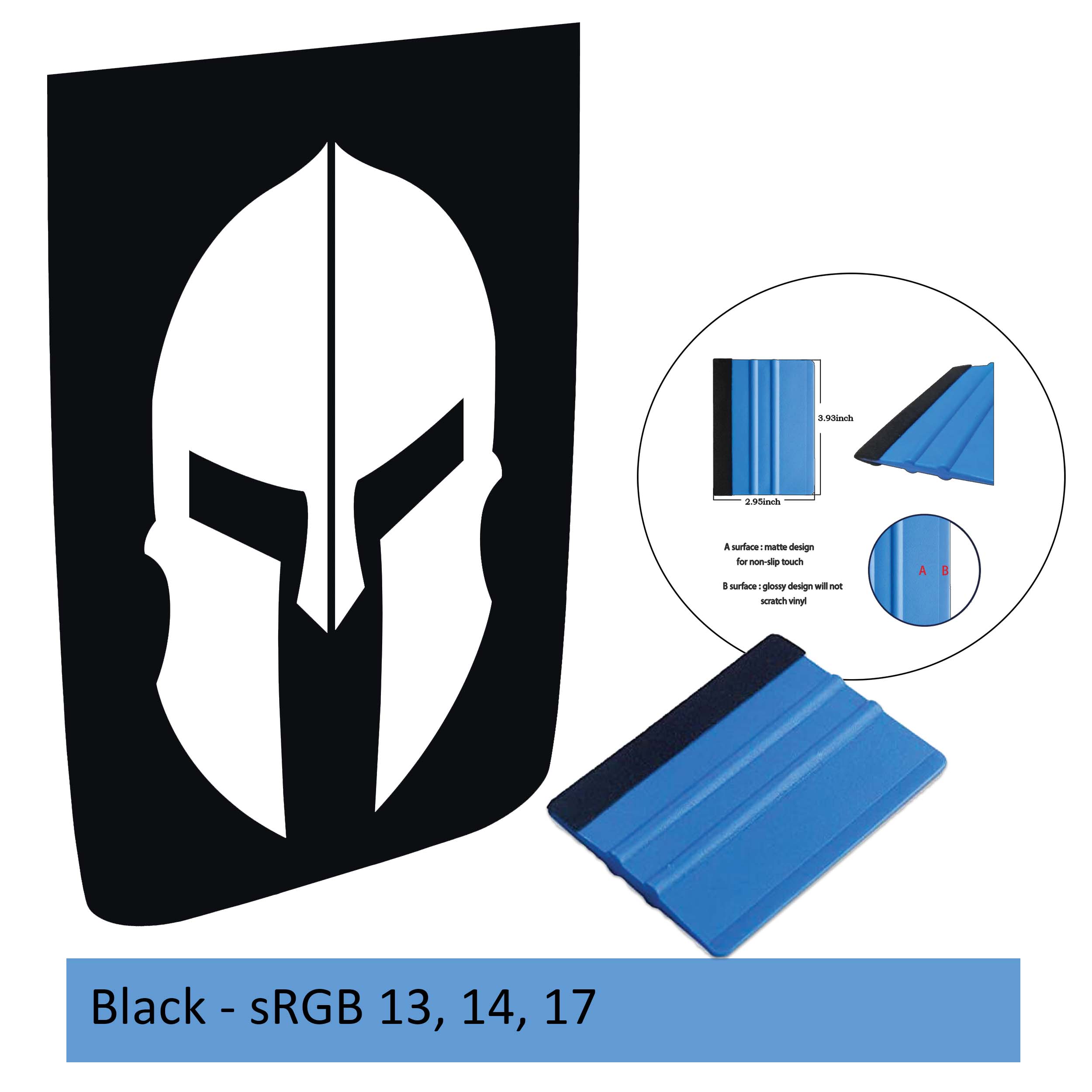 Black Spartan helmet power dome blackout hood decal for 2018 plus Jeep JL JT Rubicon hood scoop