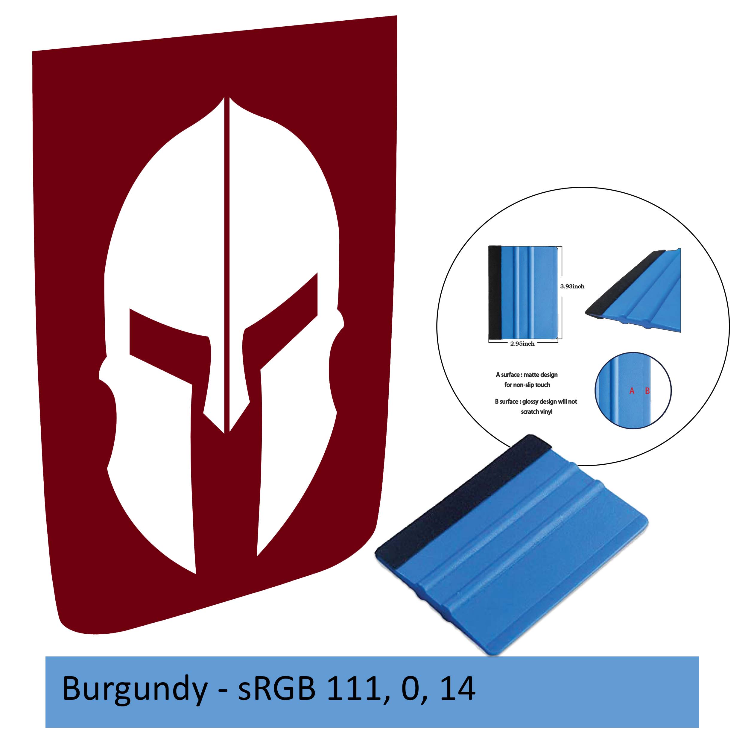 Burgundy Spartan helmet power dome blackout hood decal for 2018 plus Jeep JL JT Rubicon hood