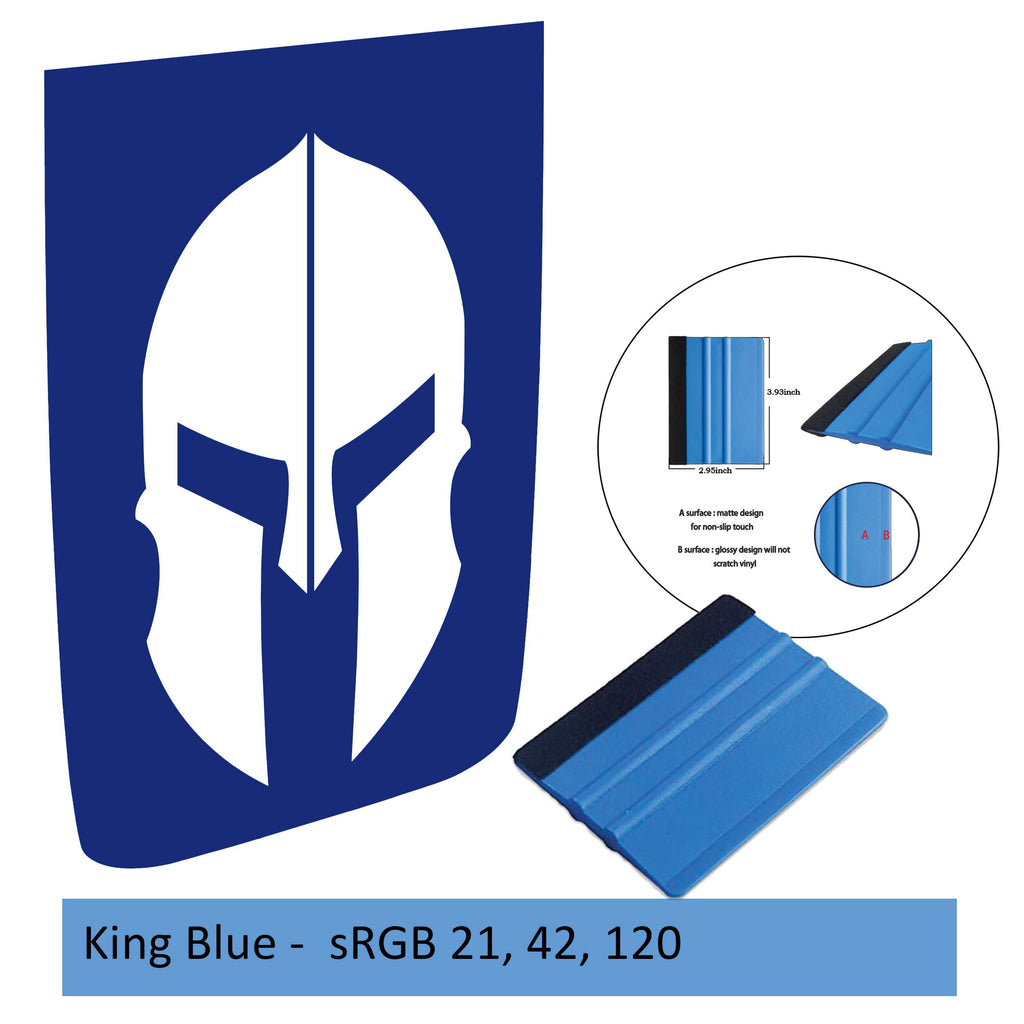 King blue Spartan helmet power dome blackout hood decal for 2018 plus Jeep JL JT Rubicon hood