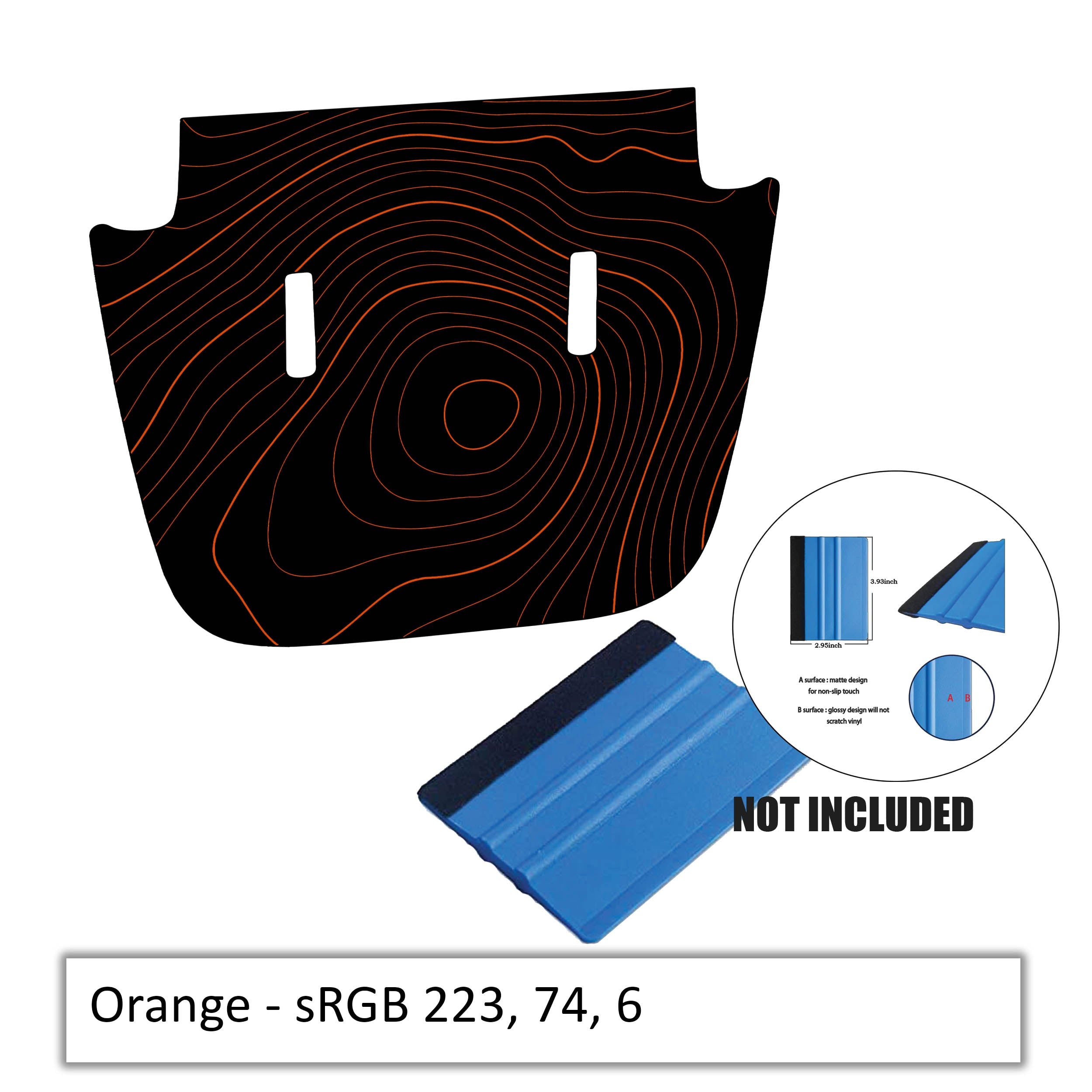 Topographic 2-Layer Blackout Hood Vinyl Decal Graphic for 2018-Present JL/JT Sport/Sahara/Overland Models
