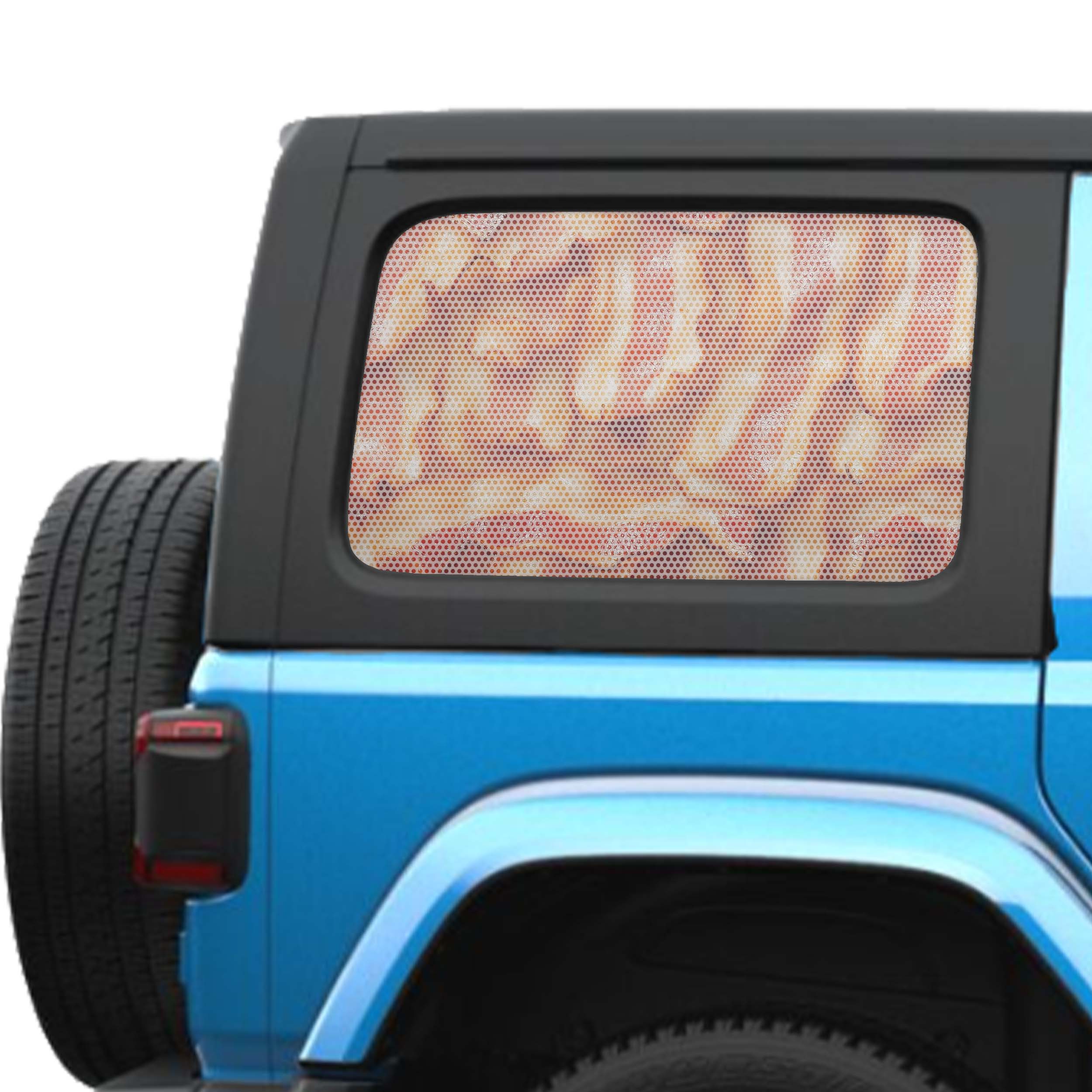 Bacon Strips Perforated See-Thru Side Window Decal for Jeep Wrangler 2007 - 2024+