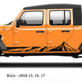 Mountain Graphic Pickup Lower Rocker Vinyl Decal Fits 2020+ Jeep Gladiator JT Truck