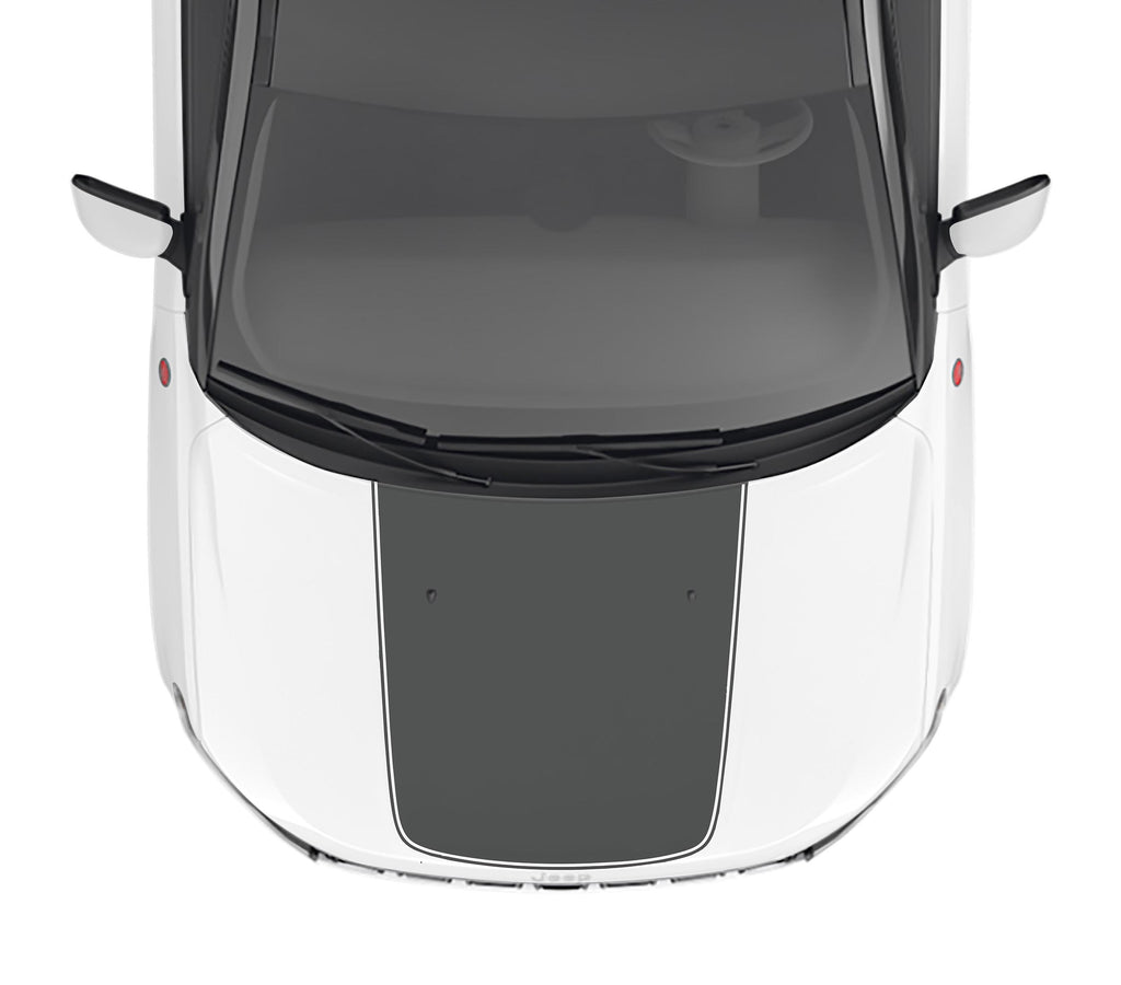 Pinstripe Blackout Hood Vinyl Decal Fits Jeep Compass 2017-2024